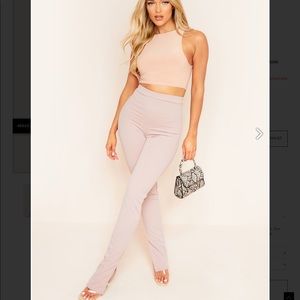 High waisted split trousers